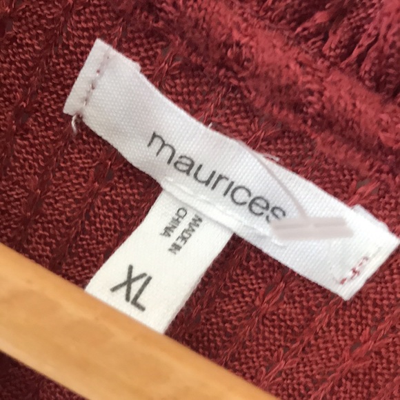 Maurice Long Sleeve Blouse Red/Orange NWT XL - Picture 4 of 10